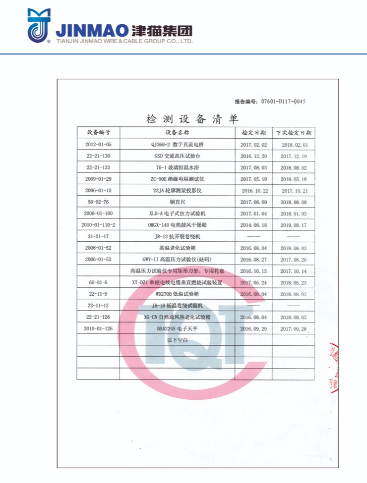 津猫线缆设备检测